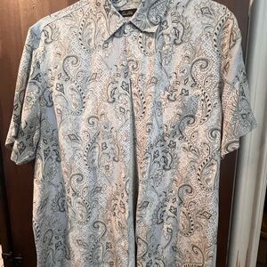 Tasso Elba Men's Blue Paisley Shirt
